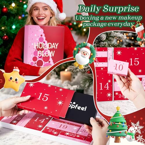 Makeup Advent Calendar for Girls Teens,Advent Beauty Calendar 2025,24 Days Christmas Gifts Set,Xmas Holiday Countdown Surprises Make up Gift Kit for Makeup Starter