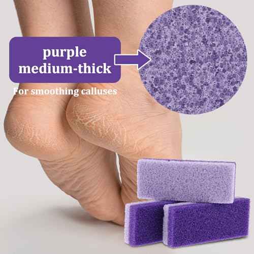 6pcs Foot Stone Pumice,Heel Scrubber,Foot Pumice Stone for Feet Skin Callus Remover and Scrubber£¨Purple£©