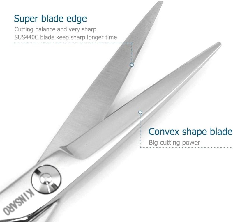 Left-Handed Hair Scissors - 5.5 Inch Professional Hair Shears | Ideal for Barbers & Home Use