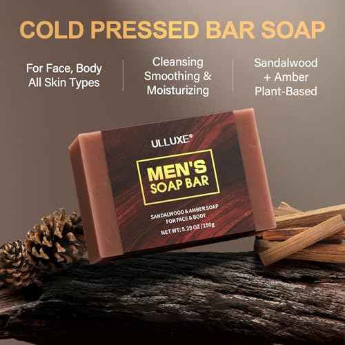 Skin Care Kit for Men, Face Skincare, Lip Care & Body Care for Men, Mens Skincare Set with Face Cream, Lip Balm, Deodorant Stick & Bath Soap, Gifts for Mens Birthday, Husband Dad Gift