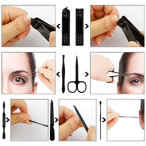 Manicure Set, Stocking Stuffer for Men, Nail Clipper Kit, Nail Clipper Set, Nail Care Kit, 8 In 1 Manicure Kit Grooming Kit Stainless Steel Facial Pedicure Care Tool, Christmas Gifts for Men Dad Teens