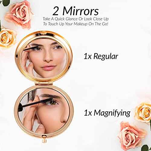 Best Friend Christmas, Birthday Gifts for Friend | Sentimental Friend Gift Ideas for Women | Friendship Gifts for BFF, Bestfriend, Besties, Long Distance | I Love You Friend | Rose Gold Compact Mirror