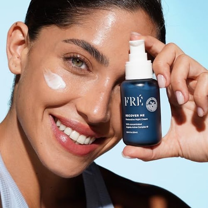 Moisturizer Face Cream for Night, Recover Me by FRE Skincare - Anti-Aging Formula for Fine Lines & Wrinkles - Argan Oil Complex, Hyaluronic Acid & Niacinamide - Vegan, Paraben-Free