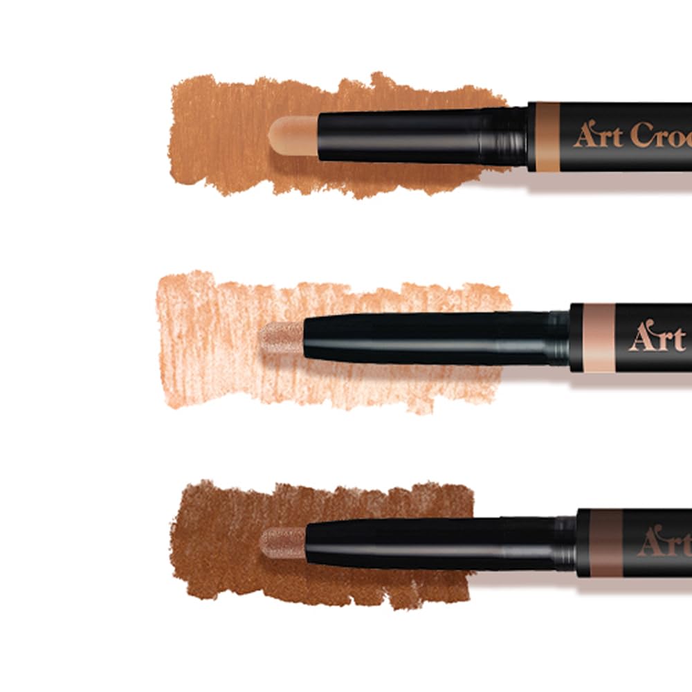MAKEHEAL EYECROWN ARTCROQUIS STICK SHADOW, Buildable, glitter eye shadow, liner, cream [NATURAL MOOD KIT]