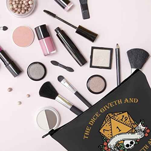 The Dice Giveth and The Dice Taketh Away DM Bag of Holding Zipper Pouch Players Dice Bag