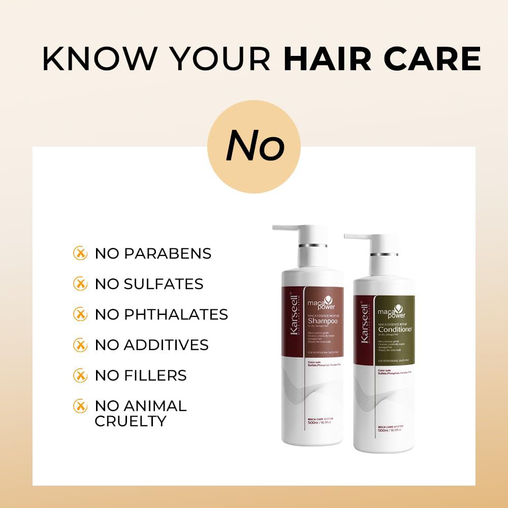 Karseell Collagen Hair Treatment Repair Conditioning, Shampoo and Conditioner Set for Dry Damaged Hair All Hair Types 16.9floz + 16.9floz