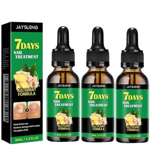 3Pcs Ginger Nail Treatment, 7days Nail Growth Serum Solution, Ginger Cuticle Care Oil for Nails Strengthener, Promote Nail Healthy Grow(30ml)