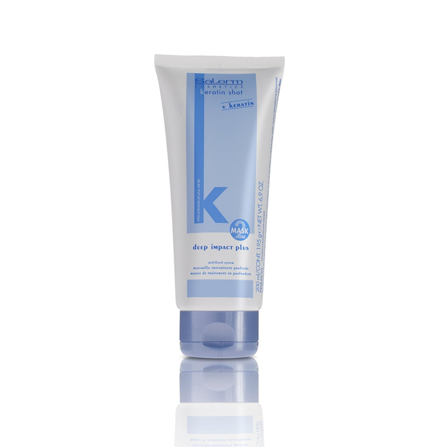 SALERM - Hydrating Hair Mask - Deep Impact Plus - 200 ml - Deep Hair Hydration - For Use After Keratin Shot + Keramix Treatment - Smooth and Straight Hair