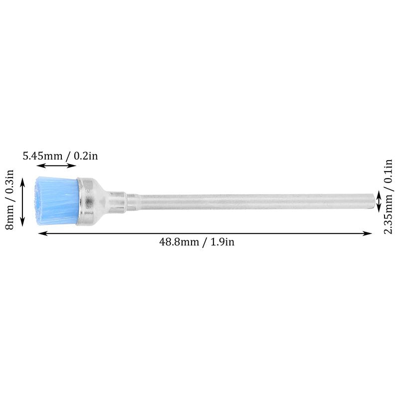 100pcs Nail Drill Bit Cleaning Brush, Dust Remover Manicure Tool Accessory Nail Dust Brush Accessory Manicure Pedicure Home Use (Blue)
