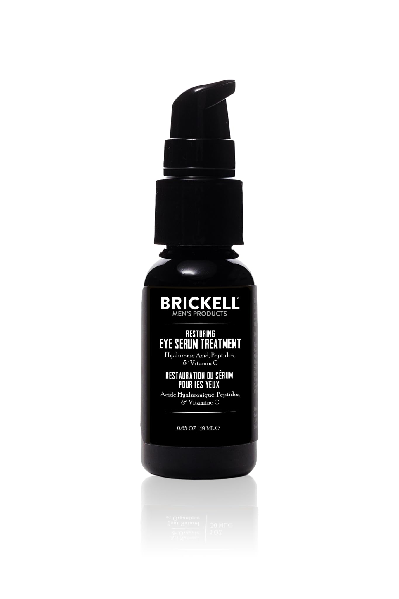 Brickell Men's Dark Circle Under Eye Treatment Serum For Men, Eye Gel to Firm Wrinkles, Reduce Dark Bags, and Promote Youthful Skin, With Hyaluonic Acid, Peptides, and Vitamin C, 0.65oz, Unscented