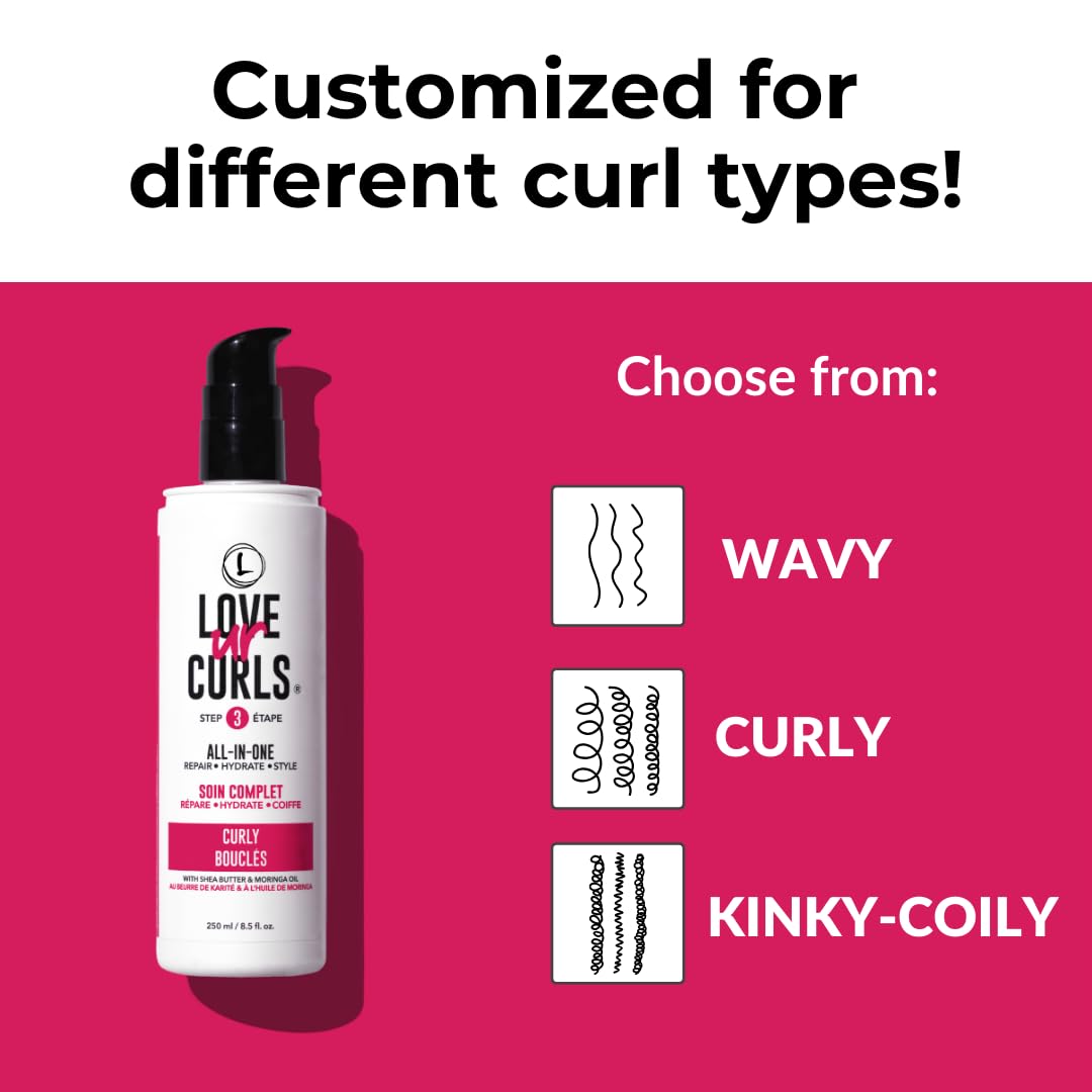 All-in-One Curl Cream Styler - Anti-Frizz Hydrating Curl Cream for Curly Hair with Shea Butter | 250mL
