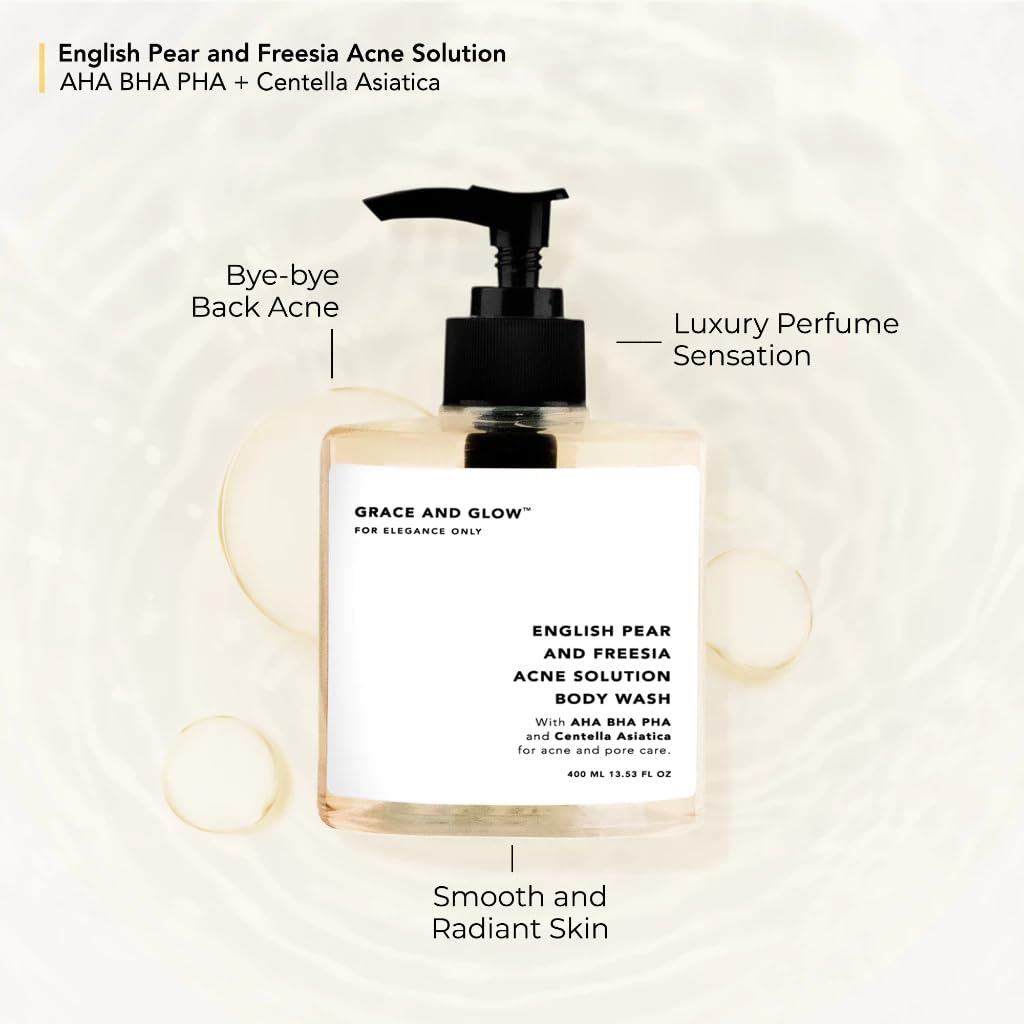 Grace and Glow English Pear and Freesia Body Wash 400ml