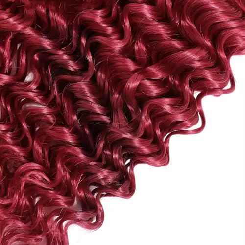Dark Burgundy Bundles Human Hair 99J Water Wave 1 Bundle 20 inch Unprocessed Brazilian Virgin Hair Color Red Bundles
