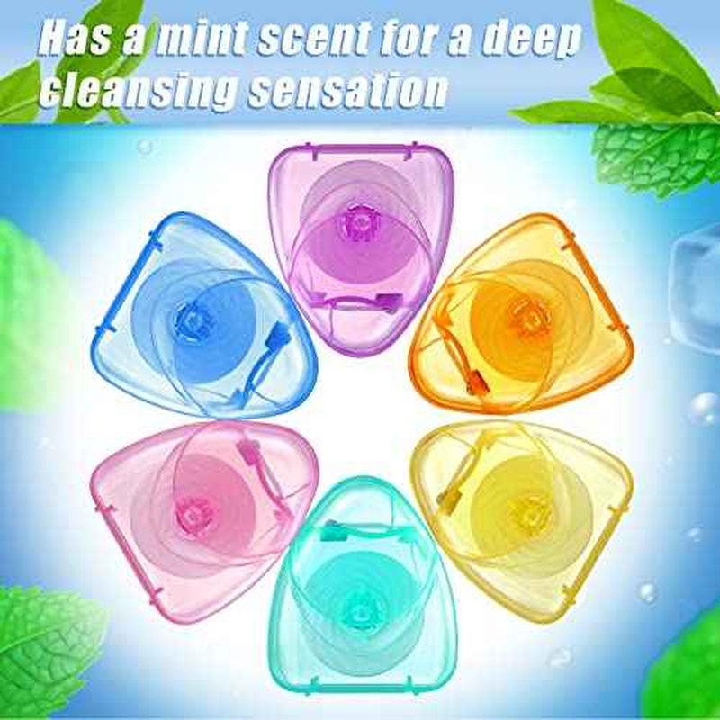 Patelai 200 Boxes Dental Floss Bulk Each 54 Yards/50 M Mint Waxed Mini Travel Size Tooth Floss Picks Pack Individually Wrapped for Adults Homeless Teeth and Gum Protection