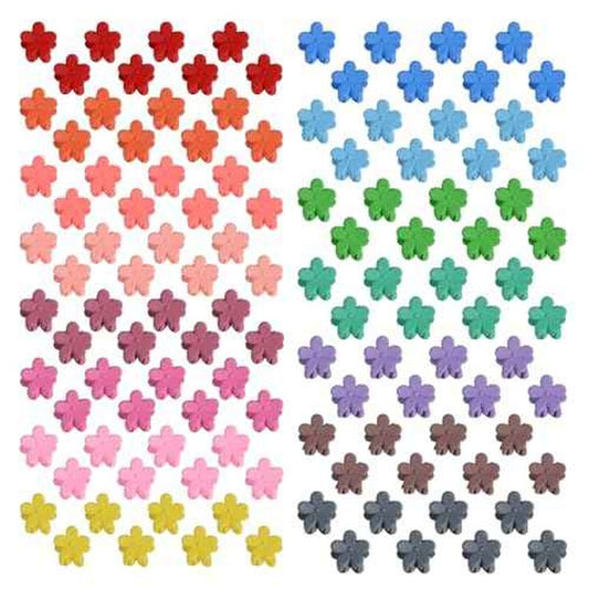 Mini Flower Hair Clip Flower Clips,Colorful Mini Hair Claw,for Women, Girls,Baby, Toddler Bangs Strong Grip Small Tiny Rainbow Hair Clips (50, Matte Colors)