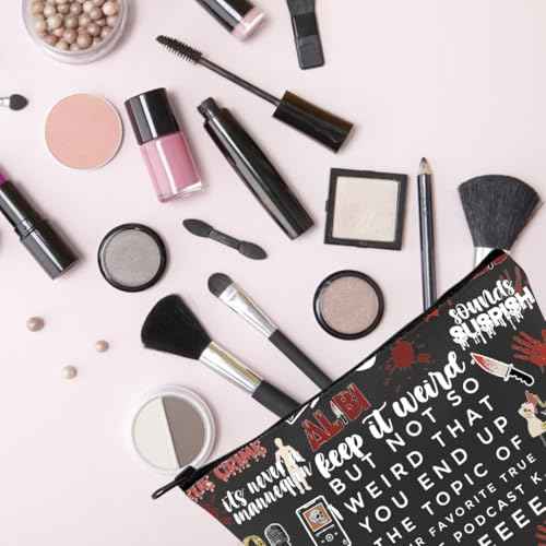 TSOTMO Morbid Crime Inspired Gift True Crime Club Makeup Bag True Crime Fan Zipper bag