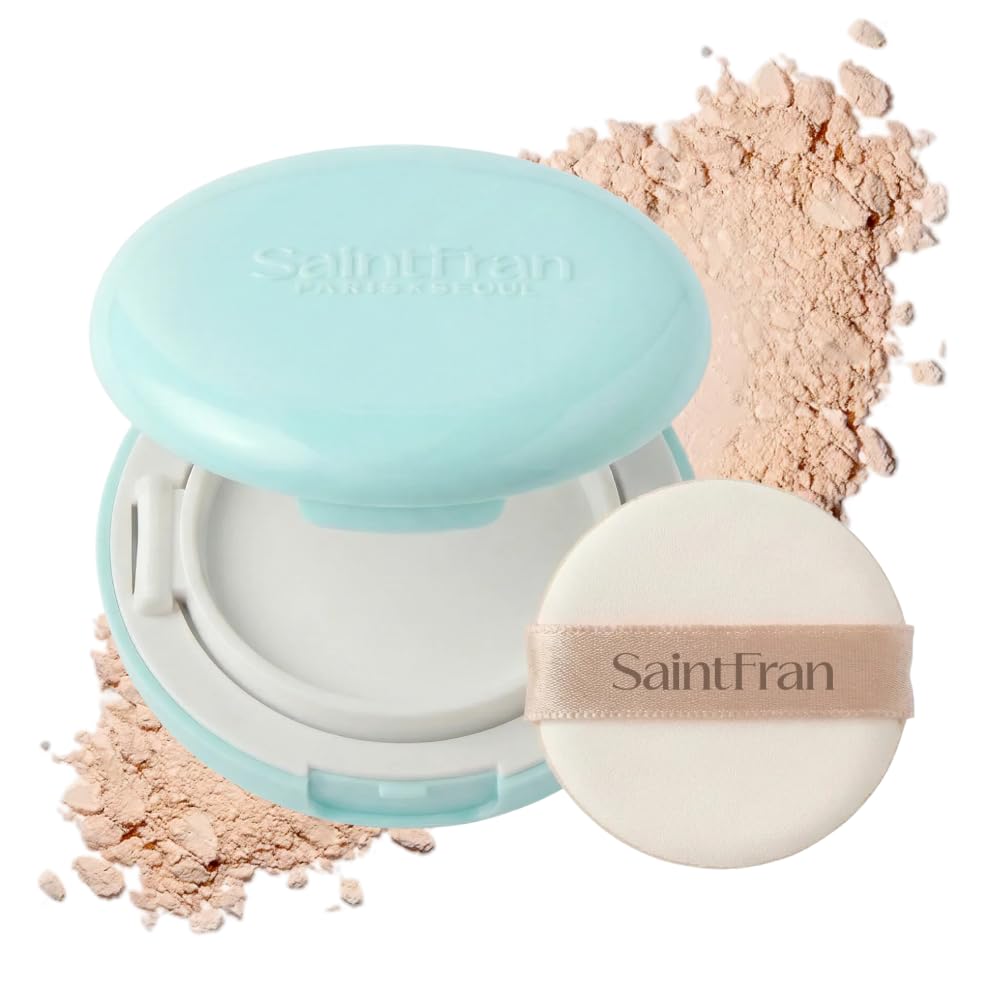SaintFran Paris X Seoul SKIN FINISH POWDER 0.21 oz. Weightless Breathable Powder, Seamless Pore Blurring finish and texture correction, Superior pore minimizing for All Day Oil Control, K-Beauty