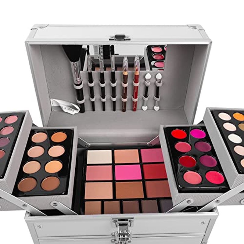 PhantomSky 132 Colors All-in-one Makeup Palette Cosmetic Contouring Kit Gift Box Combination with Eyeshadow, Cream Concealer, Eyebrow Powder, Lip Gloss, Blush and Face Pressed Powder