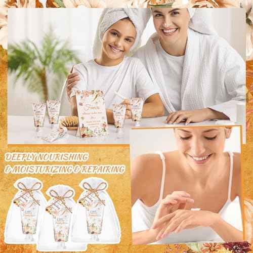 48 Sets Fall Hand Cream Bulk Gifts for Guest Baby Shower Party Favors Travel Size Pumpkin Hand Cream with Thank You Cards for Autumn Thanksgiving Party Supplies(Fall Pumpkin)