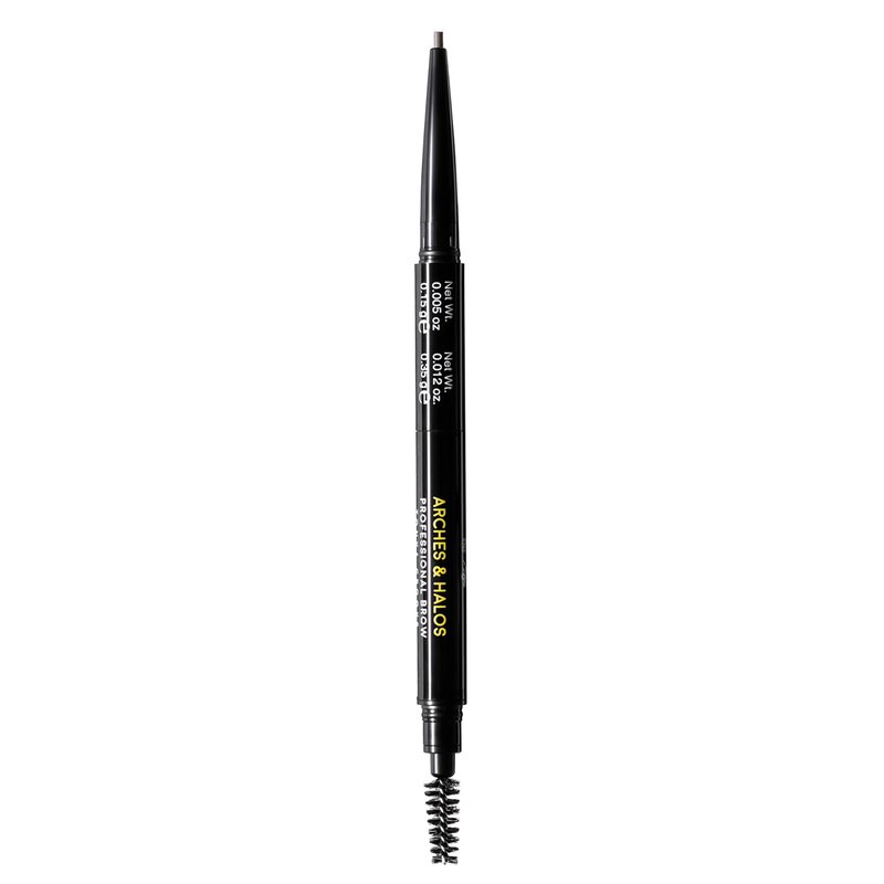 Arches and Halos 2 in 1 Defining Eyebrow Pencil and Powder - Brow Powder with Spoolie Brush - Shape and Fill for Natural Look - Dark Brown - 0.017 oz
