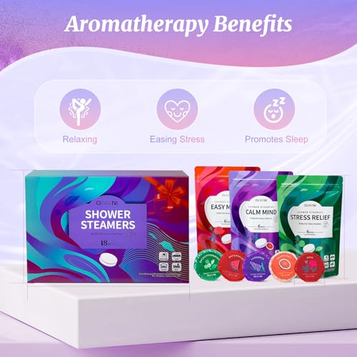 Shower Steamers Aromatherapy - 18 Pack Shower Bombs Natural Organic Essential Oils, Christmas Gifts for Women, Self Care Relaxation Gifts for Mom Wife Her Grandma Sister