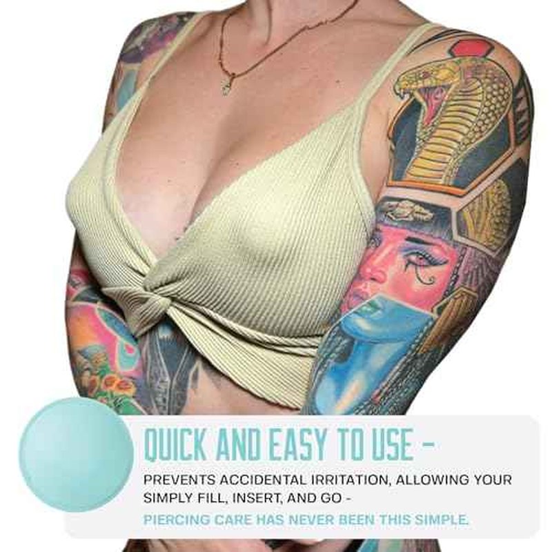 Base Laboratories Nipple Piercing Aftercare Soaker Set | Hands-Free Nipple Piercing Cleaner | Nipple Piercing Kit for Women | Cracked Nipple Care | 2 Silicone Cups