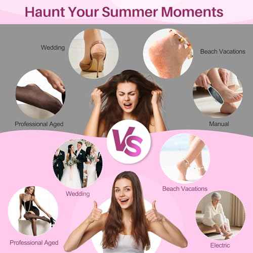 LIONVISON Electric Foot Callus Remover: Adjustable Speed Foot File for Cracked Heels - Working Women's Summer Pedicure Tool with 60pcs Sandpaper Discs - Dead Skin Remover for Dry Feet at-Home