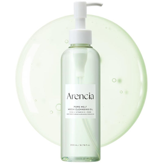ARENCIA Pore Melt Cleansing Oil - Non-Comedogenic Makeup Remover with Rice Amino Acids & Vitamin E | 6.76 fl oz
