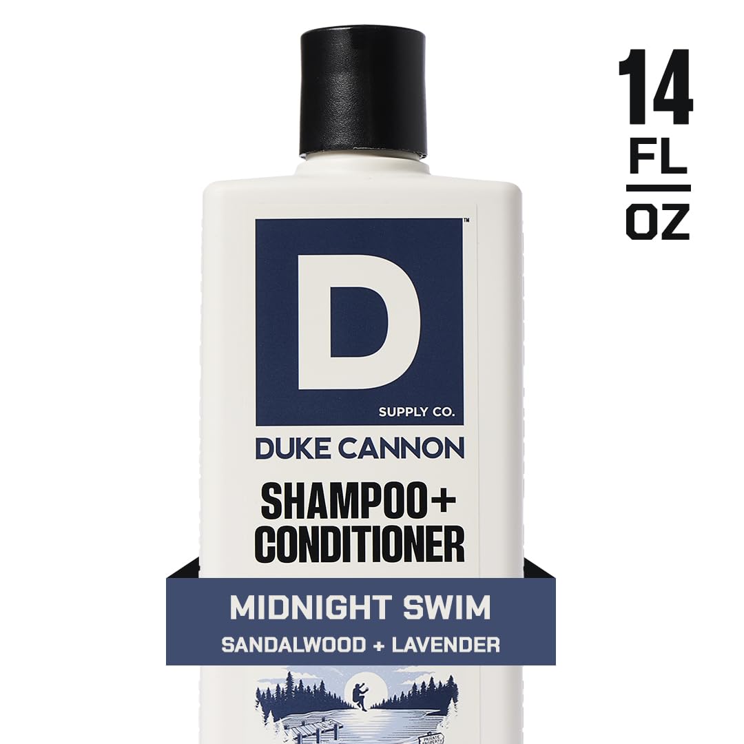 Duke Cannon Shampoo & Conditioner 3-Pack – Sawtooth, Midnight Swim, Naval Diplomacy – Premium Men’s Hair Care, Invigorating Scents, Sulfate-Free, Natural Ingredients, Nourishing (14 oz)