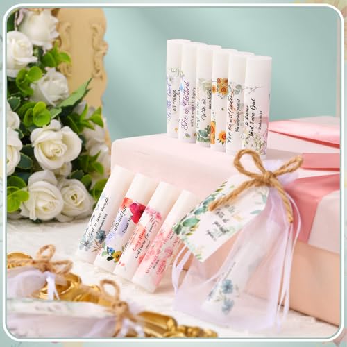 100 Set Christian Religious Gift Bulk Lip Balm for Women Christian Church Party Favor Bulk Bible Verse Lip Balm with Scripture Christmas Inspirational Gift for Coworker Staff Employee