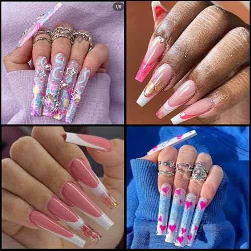 UNA GELLA Soft Gel Nail Tips XXL 432pcs Square Coffin No C Curve Clear Tapered Straight Nail Tips 2 Style For Salon Home DIY