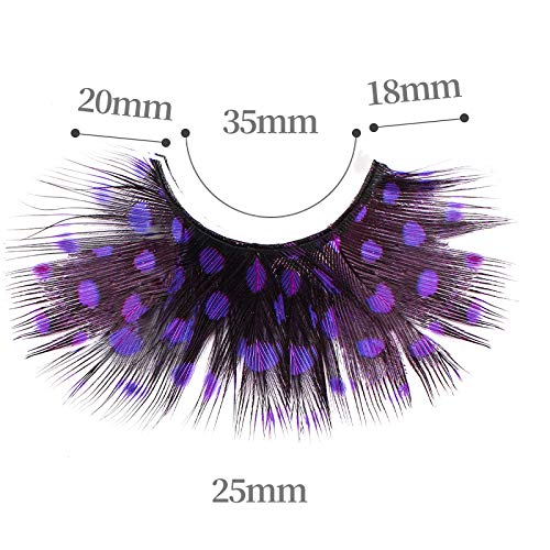Dramatic Purple Mermaid Lashes - Bold Anime Style for Parties & Halloween | 1 Pair P19