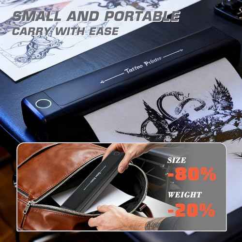 Wireless Tattoo Stencil Printer - Bluetooth Thermal Transfer Machine for Professional Artists & Beginners, High-Precision Printing, Fast Transfer, Compatible with iPhone, Android, iPad, PC