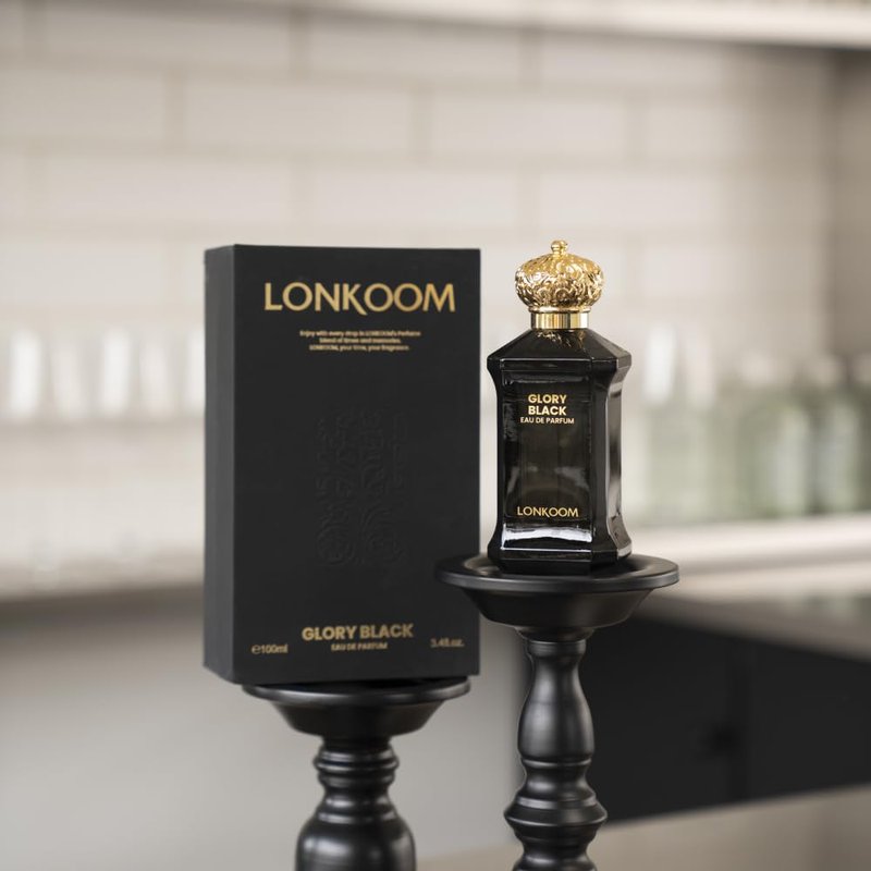 Lonkoom Glory Black Perfume for Men - Long-Lasting Woody Spicy Fragrance | 3.4 Fl Oz (100ml)