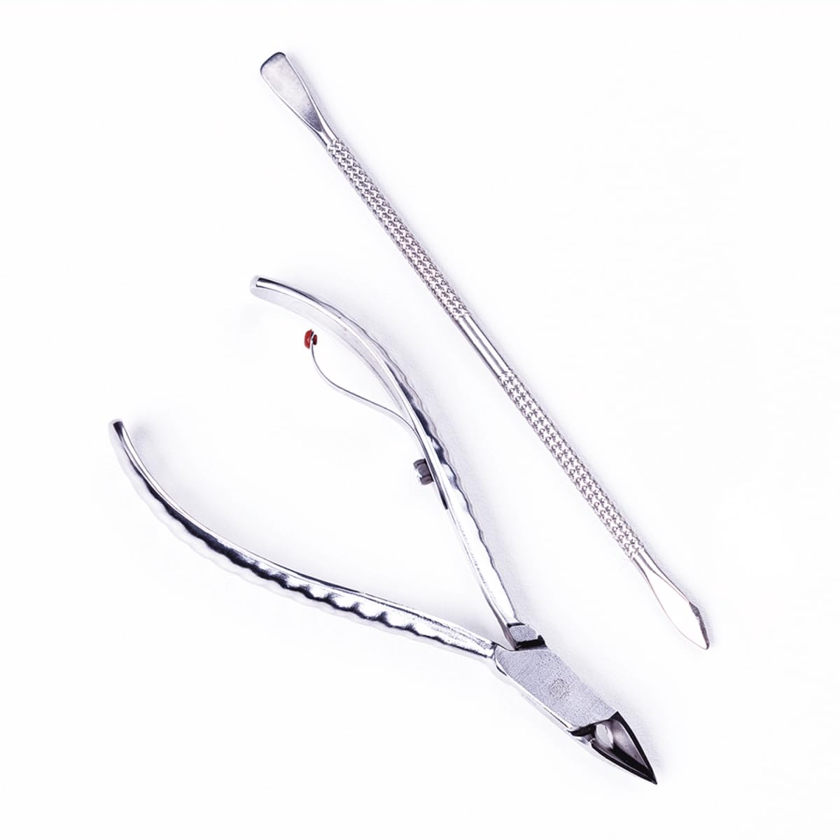 Mundial Professional 778-E Cuticle Nipper Full Jaw Duplex Pusher Scraper Set - Precise Durable Cuts for Nails, Hygienic Sterilization, Rust-Resistant