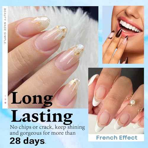 AZUREBEAUTY Clear Dip Powder for Nails, Essential Transparent Dipping Build Powder Crystal French Art Starter Manicure Beginner DIY Salon Home Gift, 1 Oz/28g