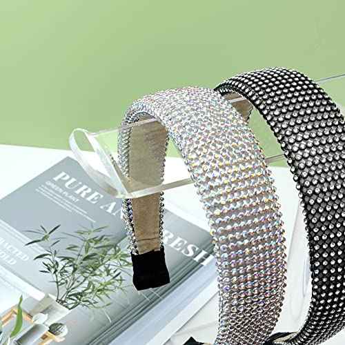 Bigfety Acrylic Headband Holder, Hair Accessories Organizer Clear Stand for Girls (2-Tier & 2-Panel)