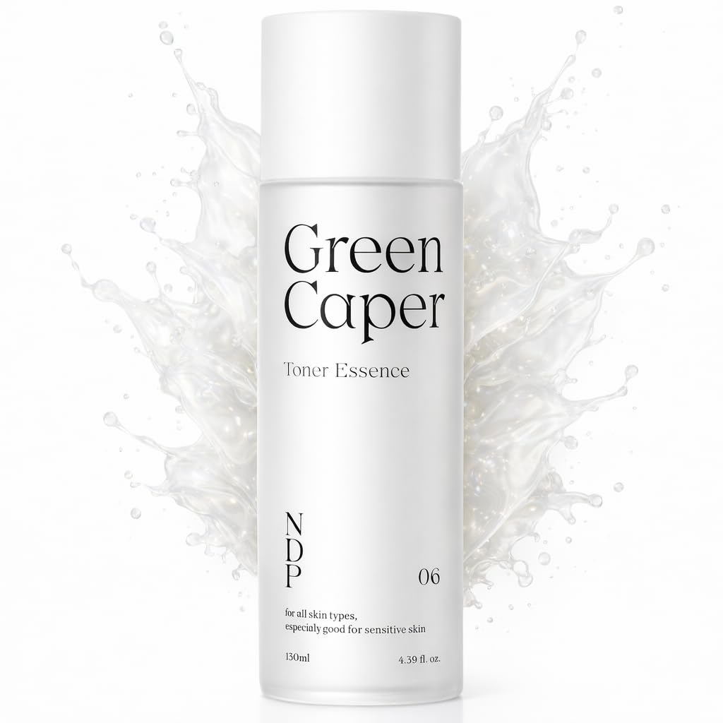 NATURAL DERMA PROJECT NDP Green Caper Milky Toner Essence - Hydrating Korean Toner for Face, Deep Moisture for Sensitive and Dry Skin, Panthenol, Madecassoside (4.39 Fl oz / 130ml)