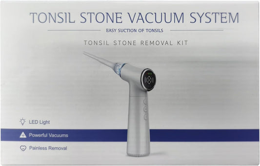 Tonsil Stone Remover Tool with 6-Level Suction for Bad Breath Prevention (Sliver)