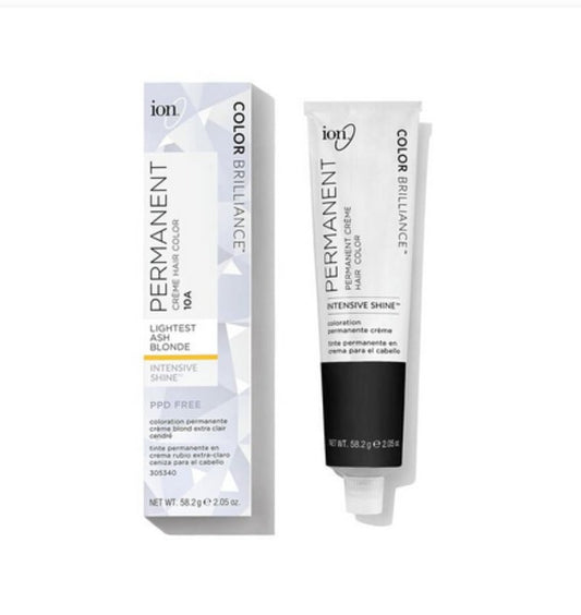 ion Inspired By Nature Permanent Hair Color, made from 100% naturallyderived polymers, cruelty free, vegan, PPD free, recyclable packaging, 2.05 oz