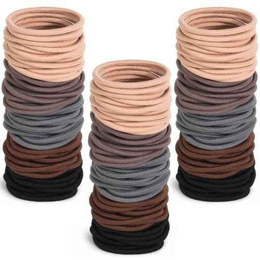 Anezus 200 Pcs Multi-Colored Hair Ties for Thick Hair, Elastics Hair Ties Bulk Hair Bands for Women, Men and Girls(4mm)