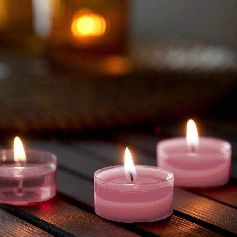 Morning Breeze Scented Tealights - Spaas 24 Clear Cup Candles, 4.5 Hour Burn Time