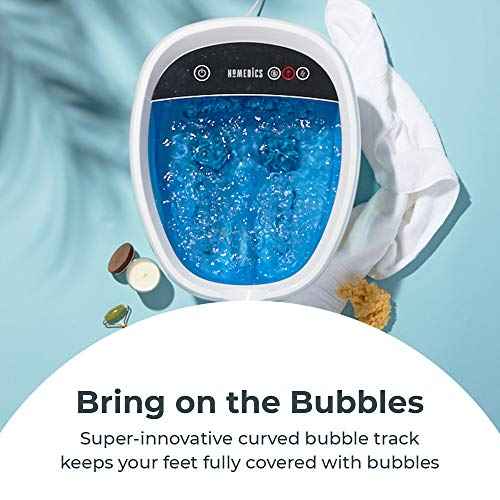 HoMedics Shiatsu Bliss Footbath with Heat Boost, Foot Spa Massager, Deep Kneading Pedicure Tub, Vibrating Bubbles with Soothing Heat, Portable at-Home Spa