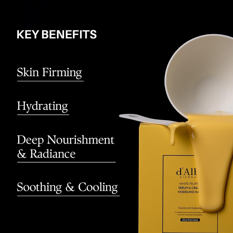 d'alba White Truffle Serum & Cream Modeling Mask - Deep Hydration & Firming Korean Skincare Treatment