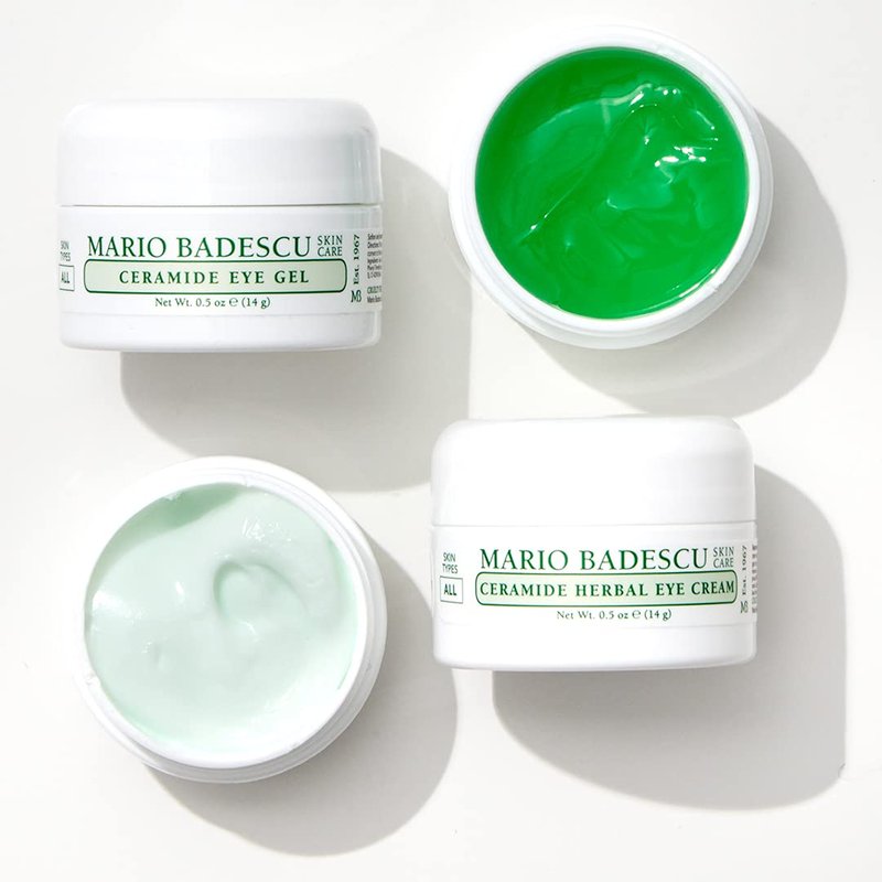 Mario Badescu Ceramide Eye Gel - Oil-Free Formula for All Skin Types | Tightens & Smoothes, 0.5 Ounce