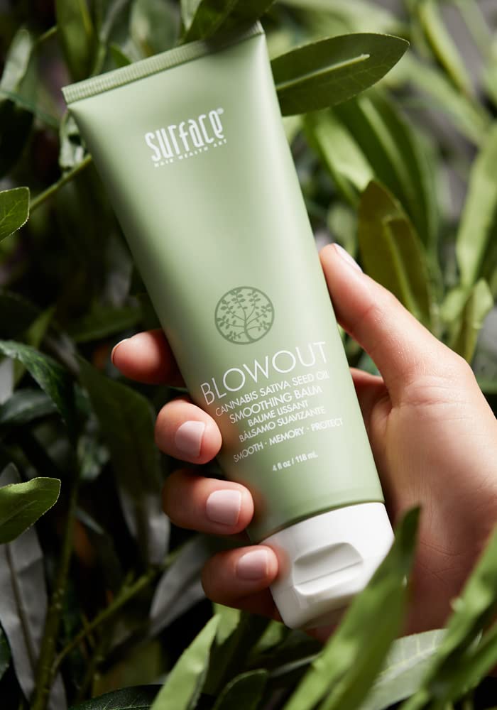 SURFACE Hair Blowout Smoothing Balm– Organic Ingredients for Women and Men, Heat-Resistant with Babassu Oil for Longer Lasting Blowouts - 4 fl oz