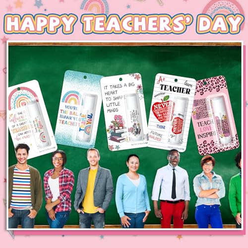 80 Pack Christmas Teacher Appreciation Gifts Bulk Lip Balms Employee Staff Appreciation Teacher Team Thank You Gift Bulk Fall Halloween Thanksgiving Party Favor Basket Stuffers for Women Men (Classic)