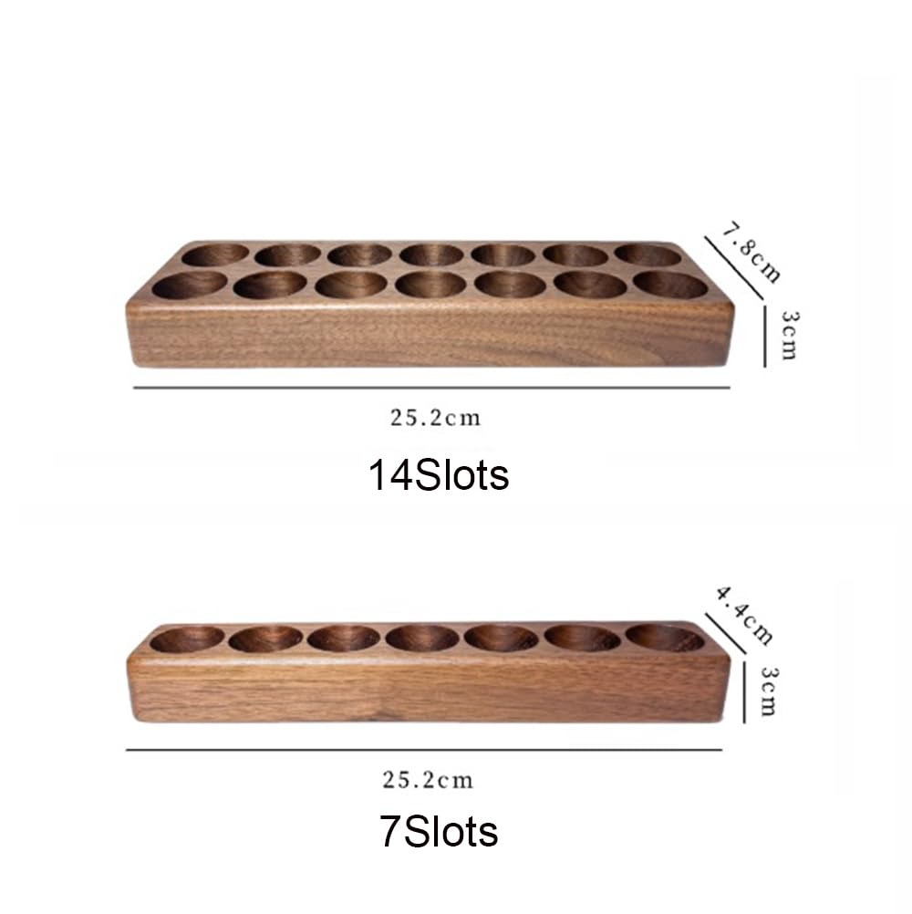 Wooden 7 Slots Wood Essential Oil, Organizer Nail Polish Shelf