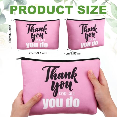 Kacctyen 9 Pcs Vet Tech Appreciation Gifts Employee Appreciation Gift for Women Vet Tech Week Makeup Zipper Pouch Bag Travel Organizer Veterinary Thank You Supplies