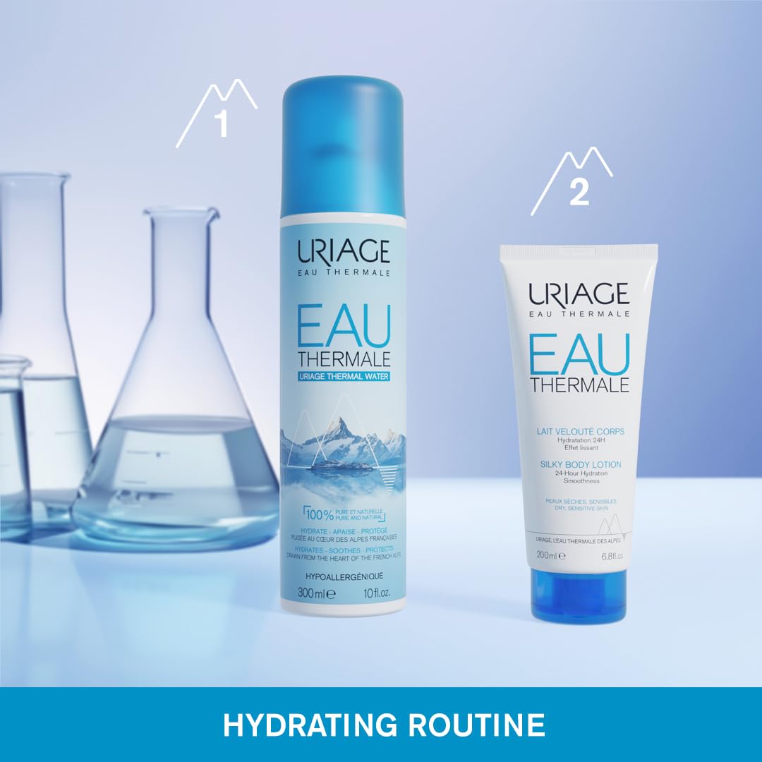 Uriage Face Mist Thermal Water, 100% Pure & Natural, + 32% of Hydratation after 1 hour, hydrates & Soothes Fresh Spray, Multi-purpose, for the whole Family